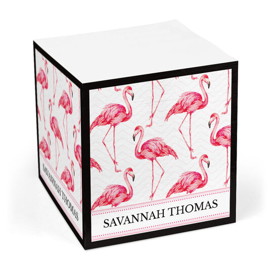 Leggy Flamingos Sticky Memo Cube